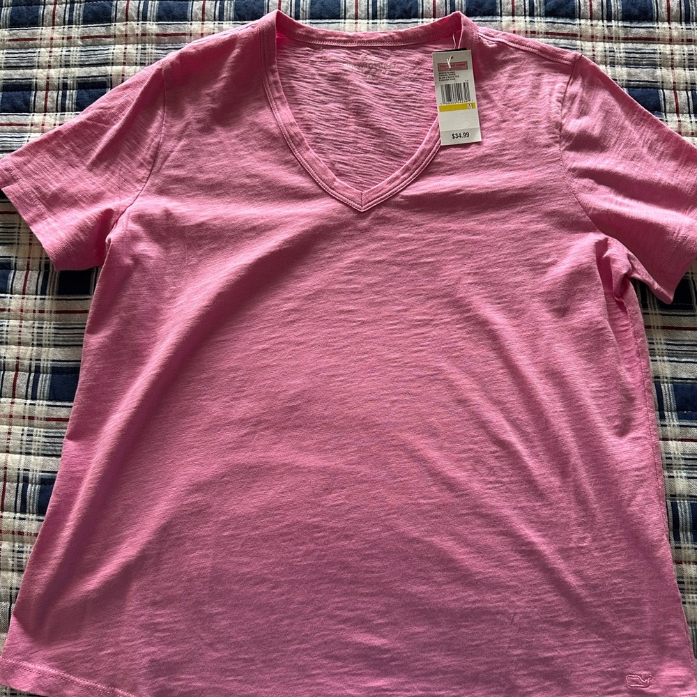 Vineyard Vines Pink Fitted Short Sleeve Tee